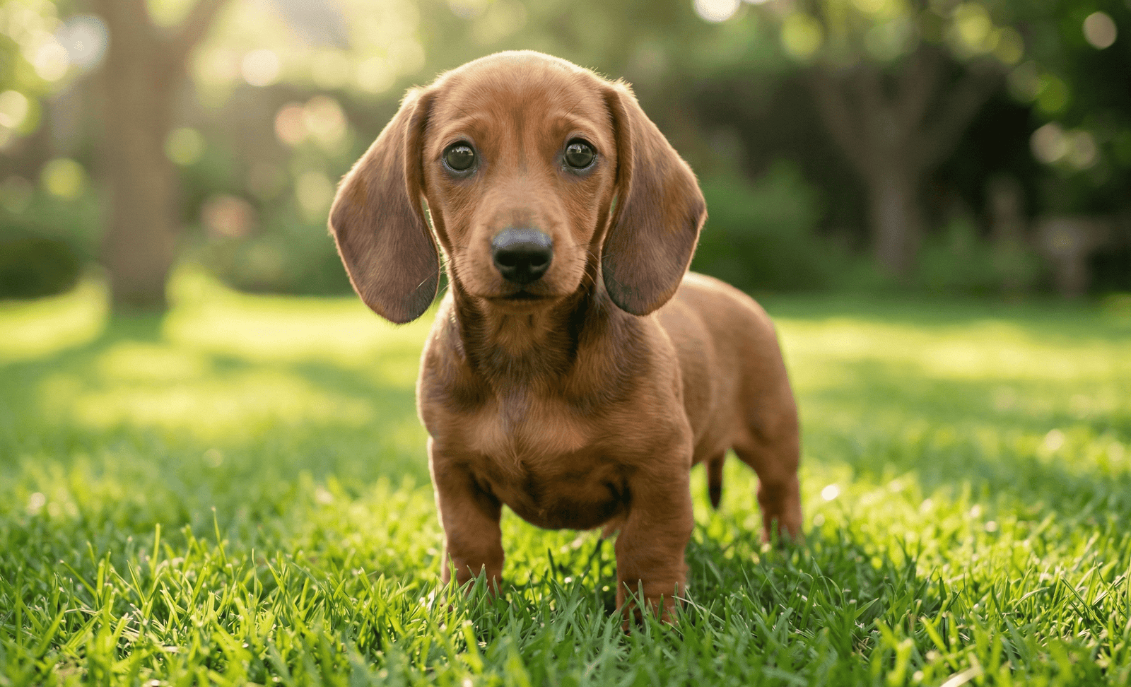 Potty Train A Dachshund Puppy Outside On Grass