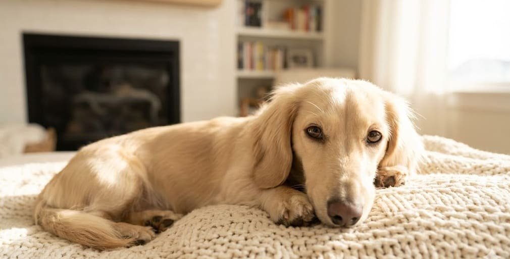 English Cream Dachshund 2026: 7 Facts About The Royal Doxie 1 English Cream Dachshund Lying Down